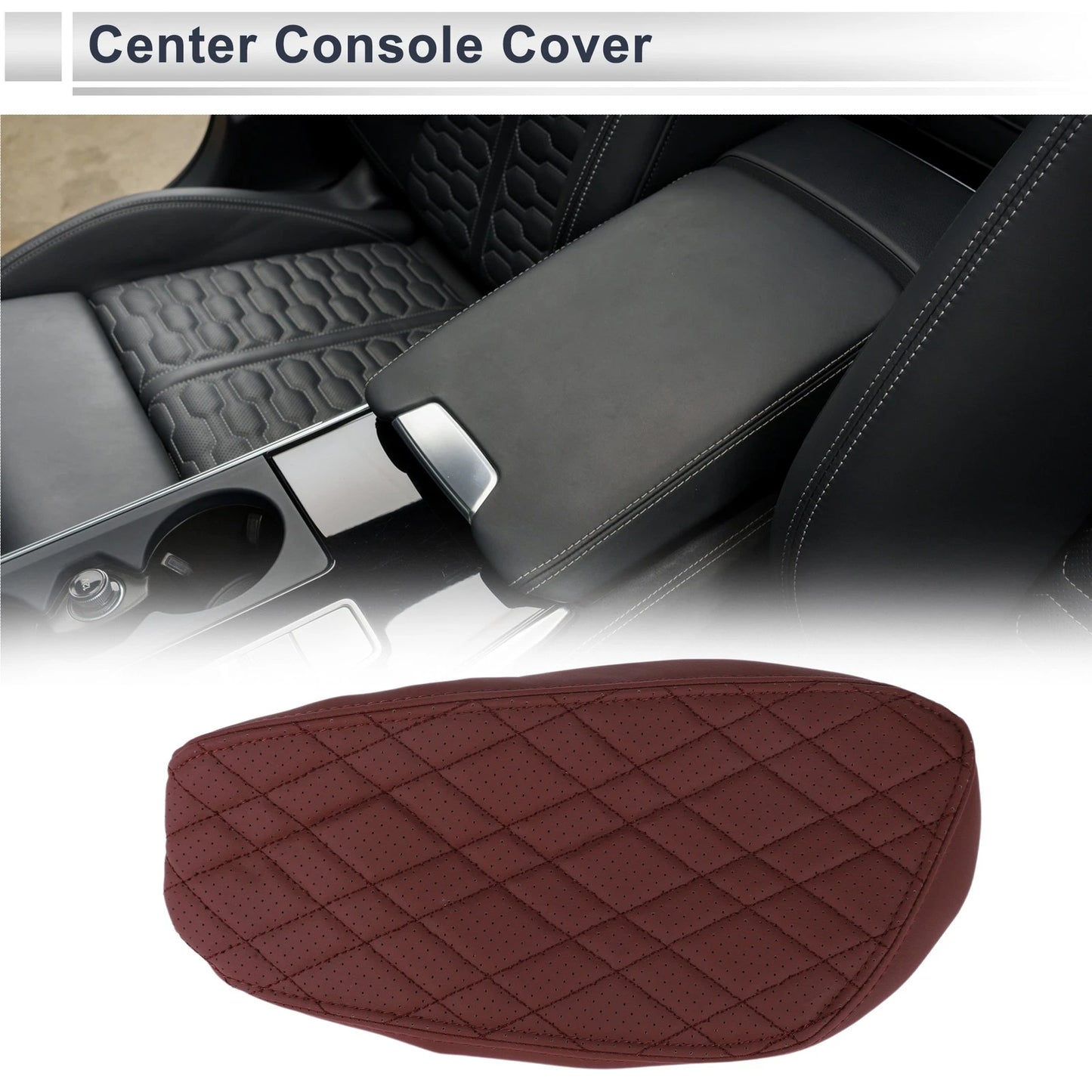 Center Console Cover for BMW X1 (2016–2022) Wine Red 1 Pc