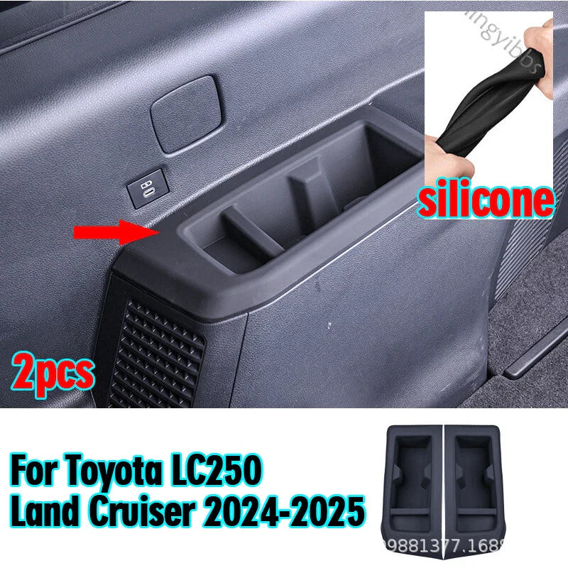 Silicone 3rd Row Water Cup Frame Trim for Toyota Land Cruiser LC250 (2024–2025)