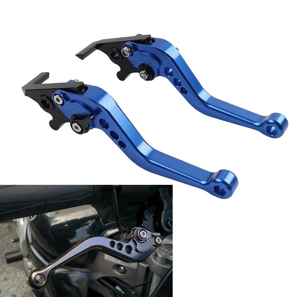 CNC Adjustable Short Brake Clutch Levers for Yamaha R1 R1M R1S (2015–2021) Blue