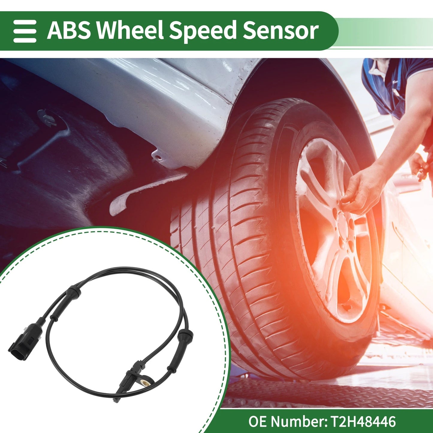 ABS Wheel Speed Sensor No.T2H48446 for Jaguar XE (2015–2020) Left Right Front