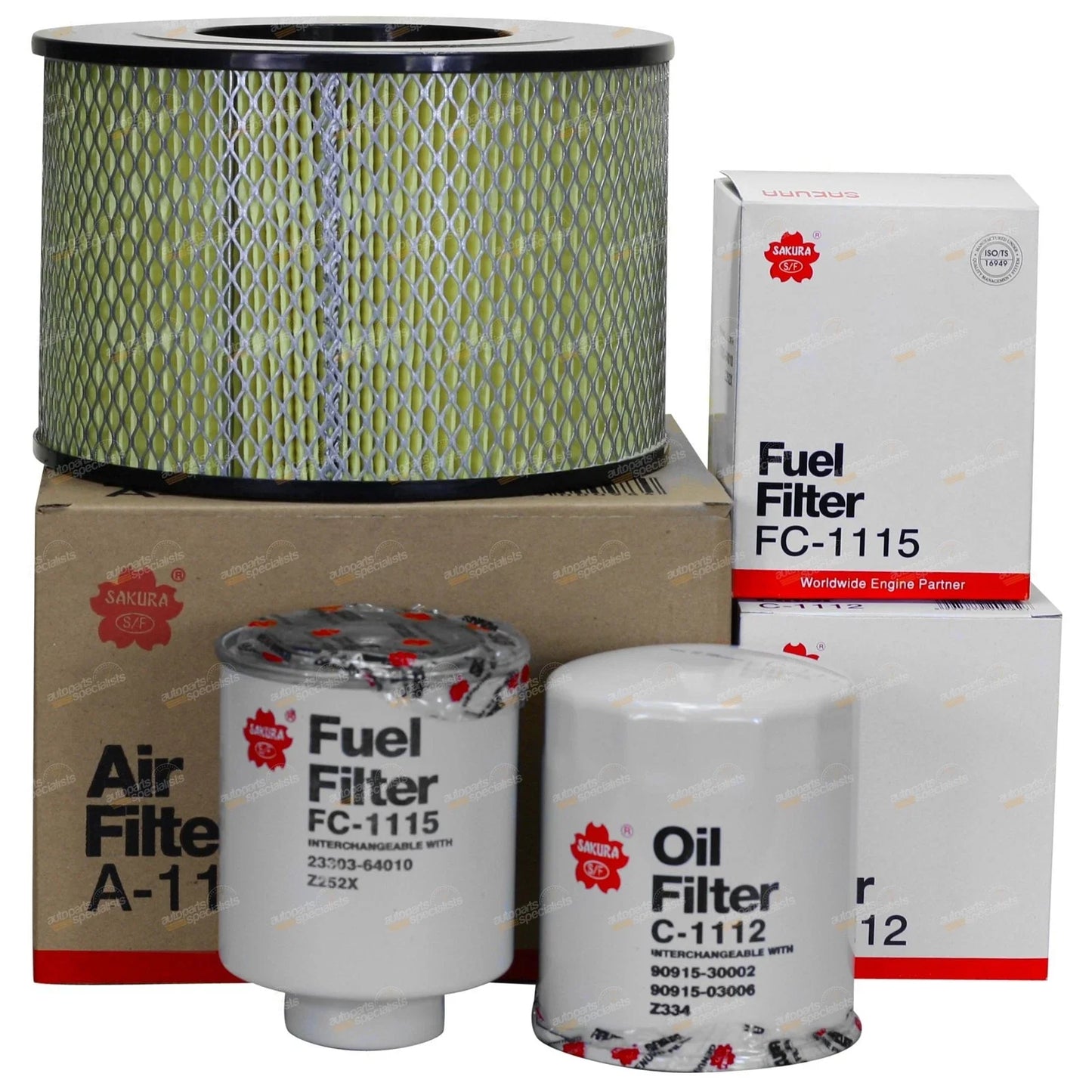 Air Oil Fuel Filter Service Kit for Landcruiser HDJ80 (1990–1997)