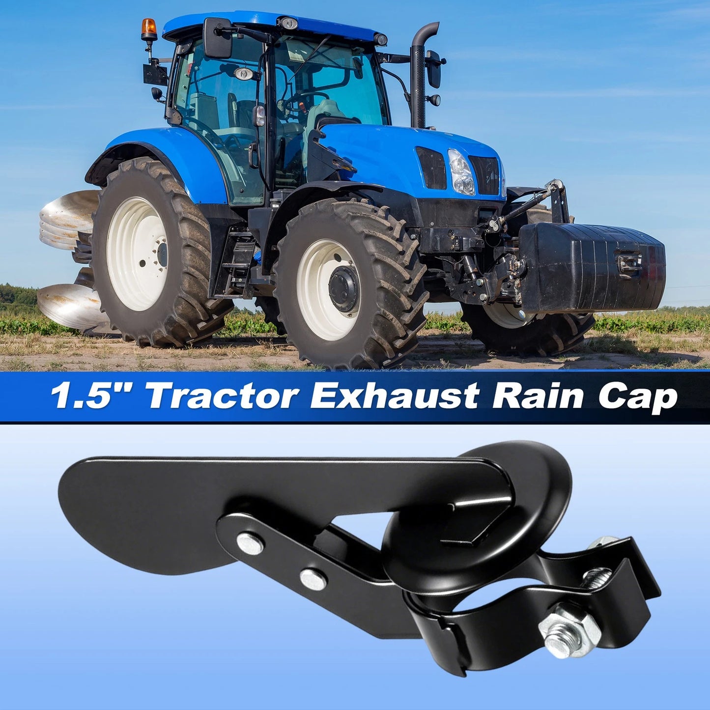 1.5" Exhaust Rain Cap for Ford, New Holland, John Deere Tractor