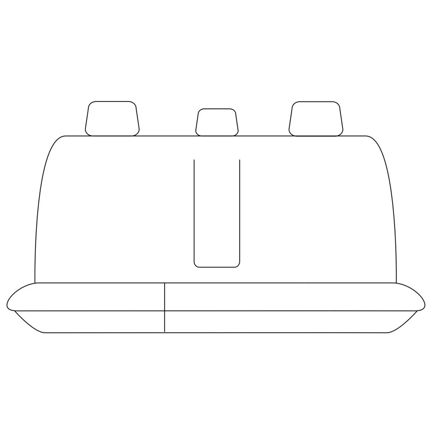 Set of 2 Black Neoprene Seat Covers for Toyota Hilux (2015–2017)