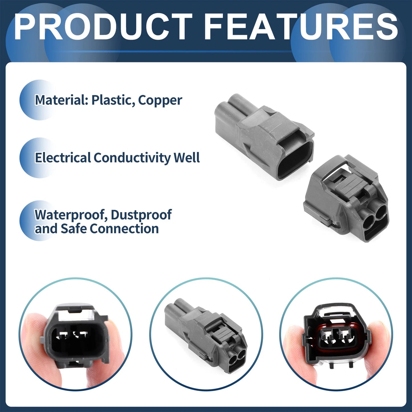 2 Pin Front Fog Light Assembly Connector Plug for Chevrolet