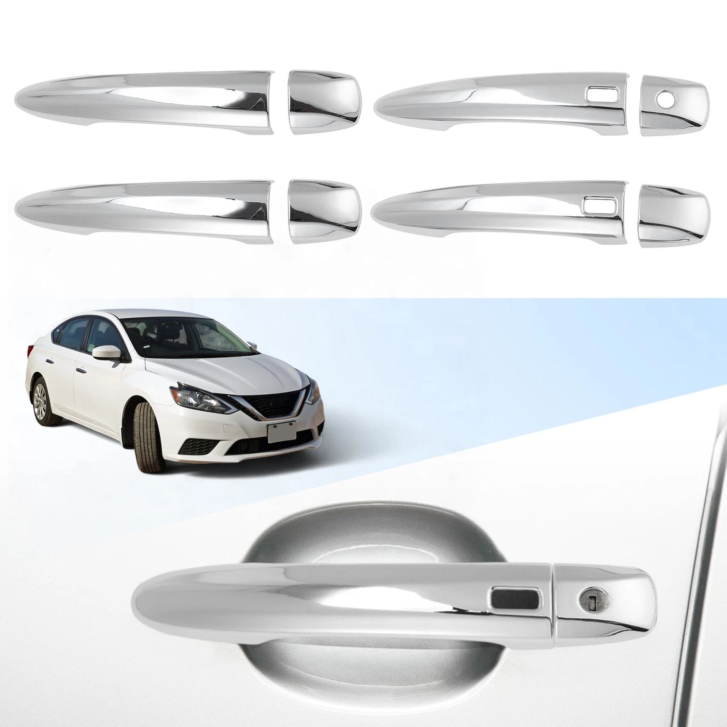 Chrome Door Handle Cover Protector for Nissan Sentra Altima X-Trail Qashqai