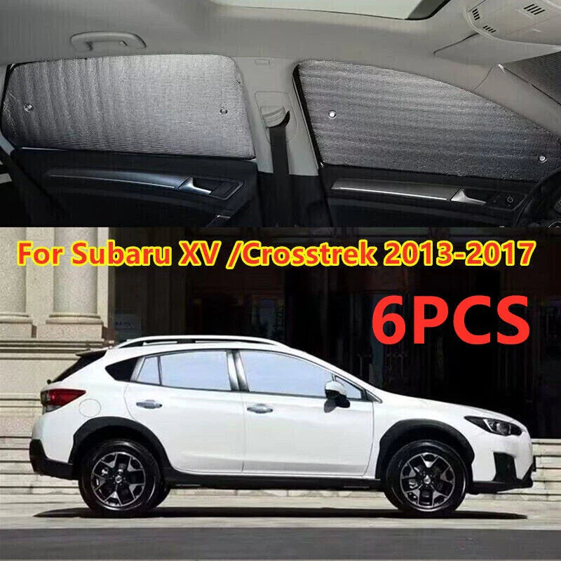 6X Side Window Sun Shield Visor Shade for Subaru XV Crosstrek (2013–2017)