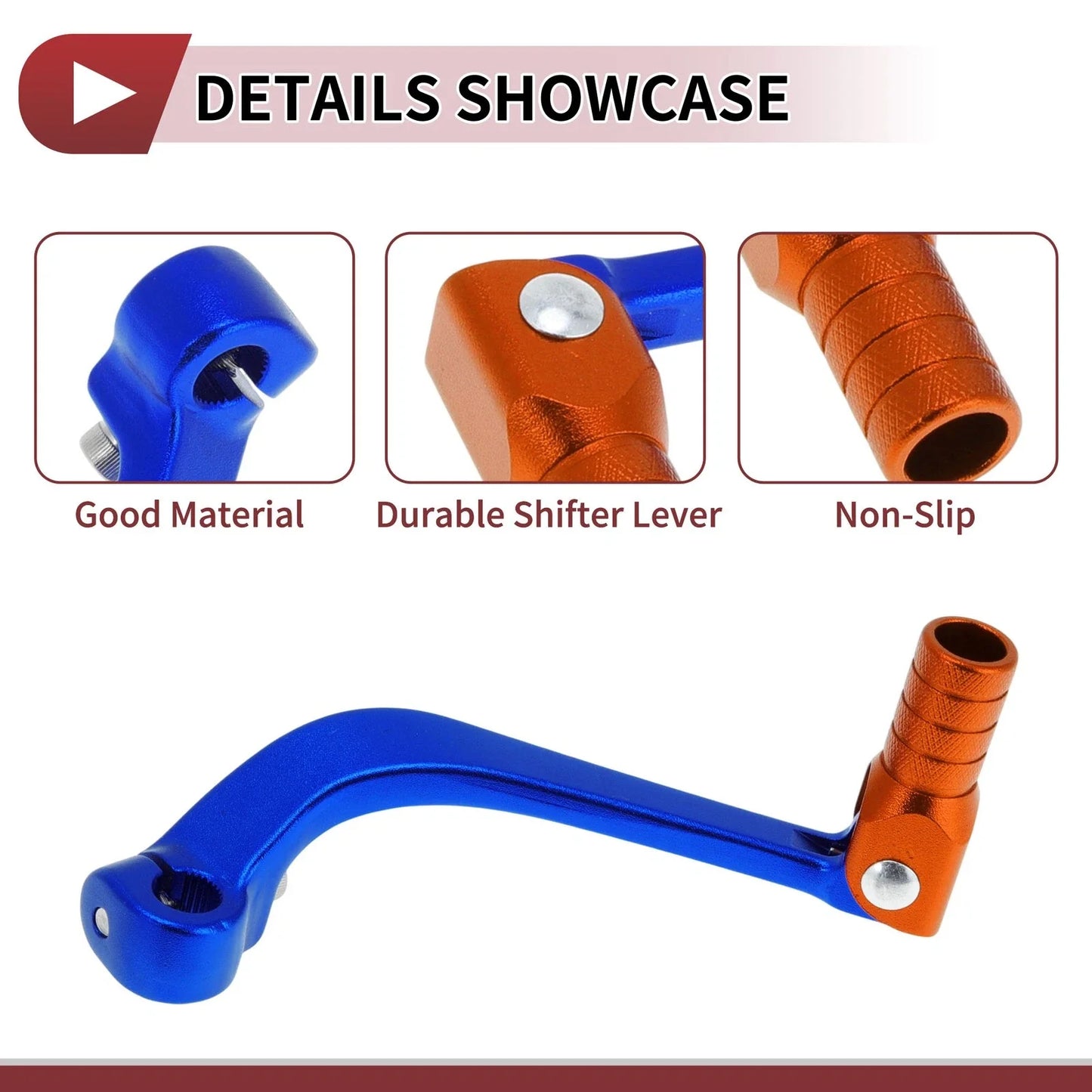 Folding Motorcycle Gear Shifter Lever for Honda CRF110F (2013-2018) Blue Orange