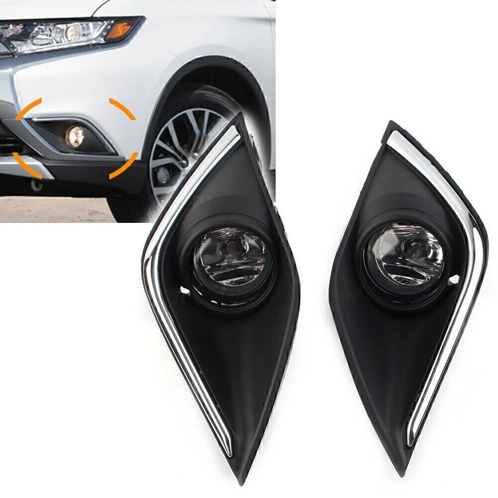Pair Fog Lights for Mitsubishi Outlander (2016–2019) - Harness & Switch