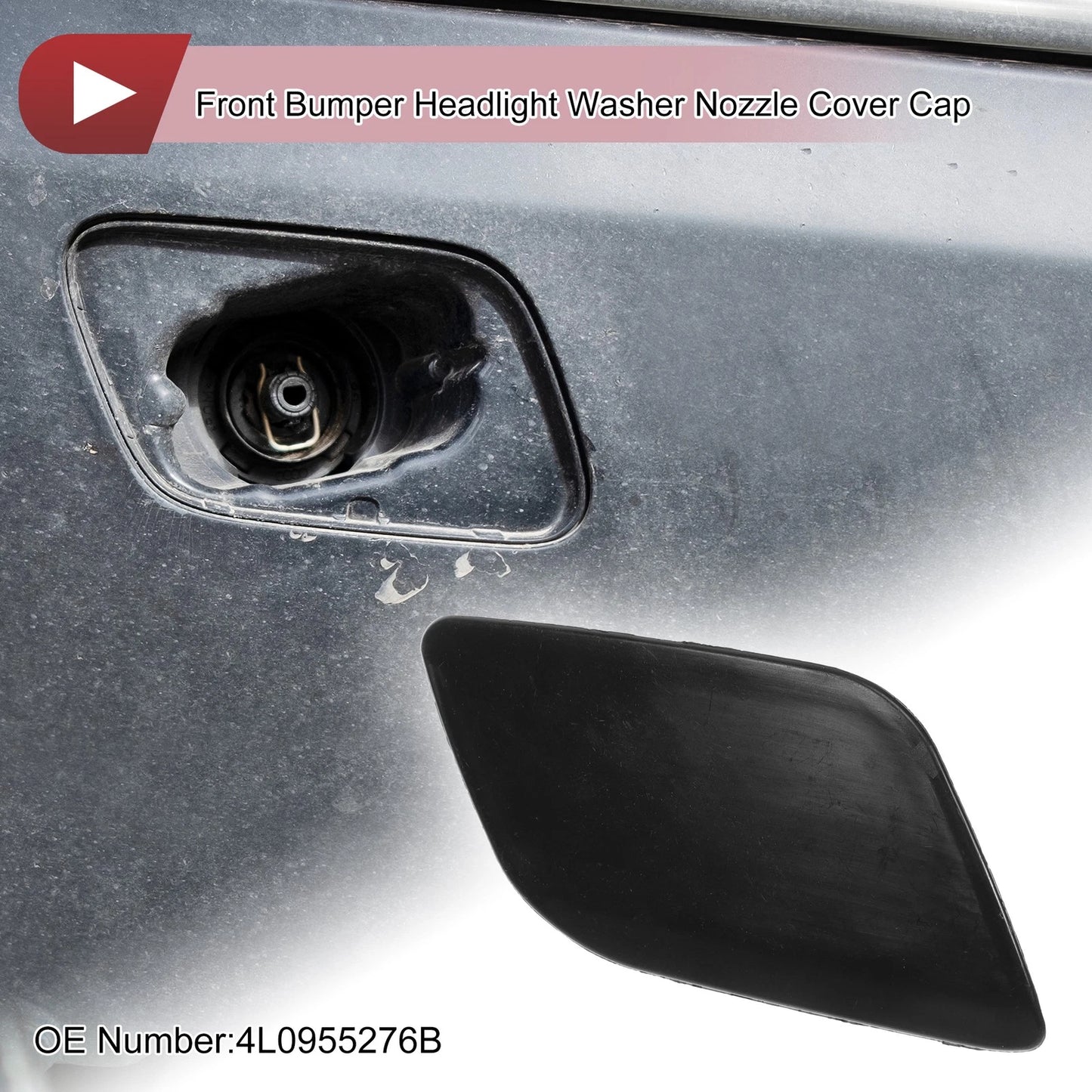 Front Right Washer Nozzle Cover Cap for Audi Q7 (2007–2009) 1 Pcs Unpainted