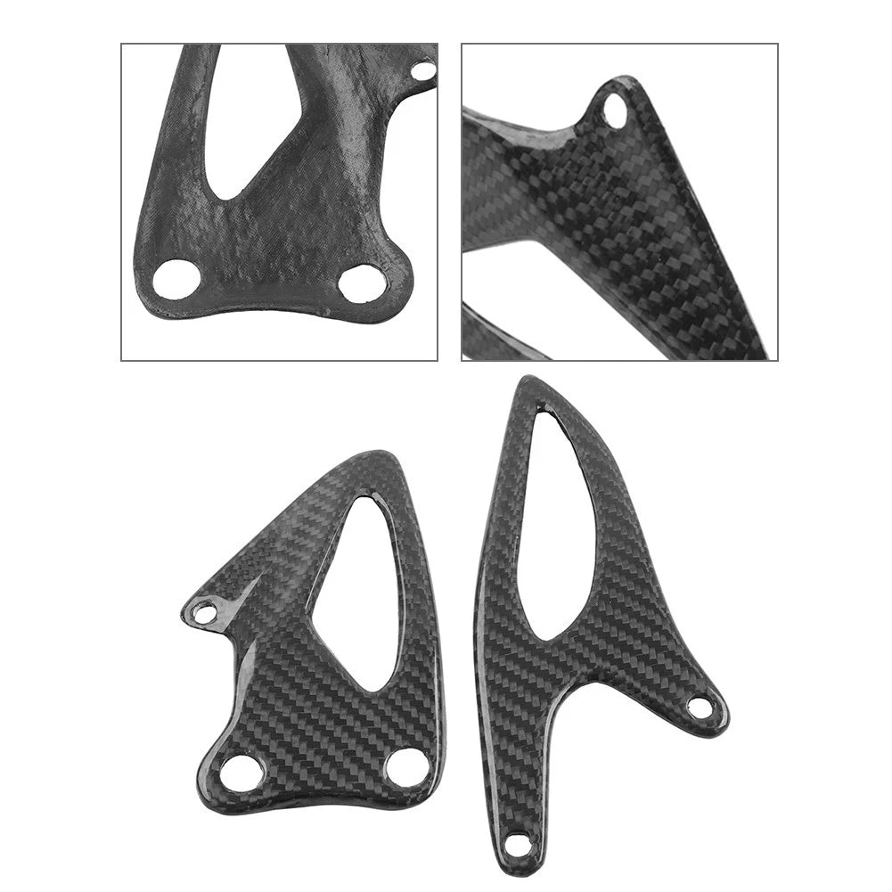 Carbon Fiber Footrest Heel Guards for Yamaha R1 (2020–2023)