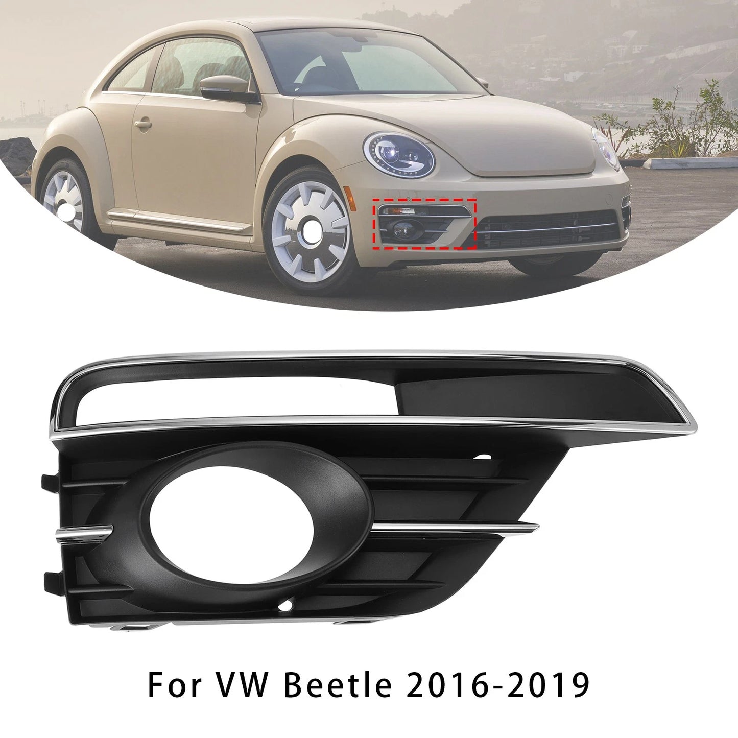 Right Fog Light Frame 5C5854662J for VW Beetle (2016–2019)