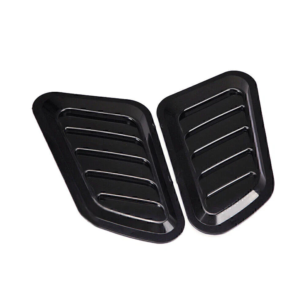 Car Decorative Air Flow Intake Hood Scoop Vent Bonnet Cover Black