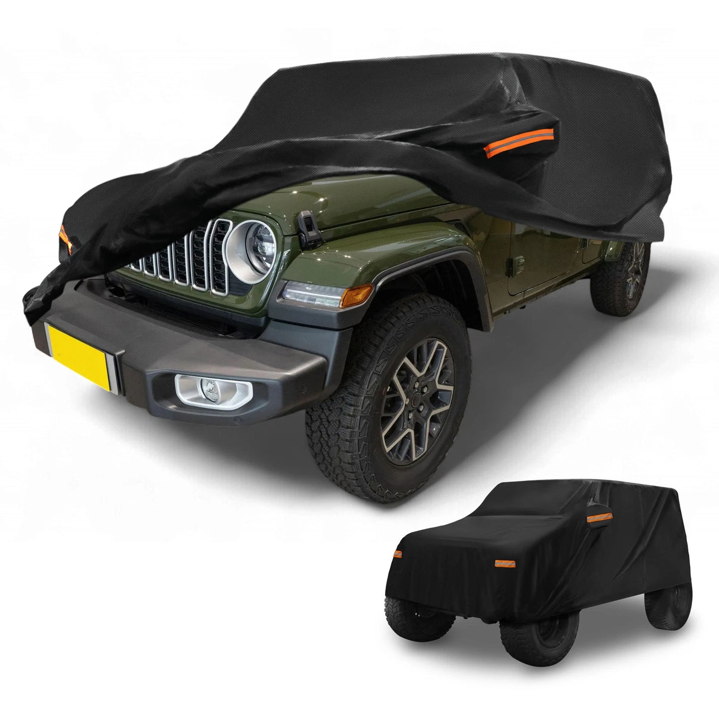 Car Cover Waterproof All Weather for Jeep Wrangler 4DR (190T-PU)