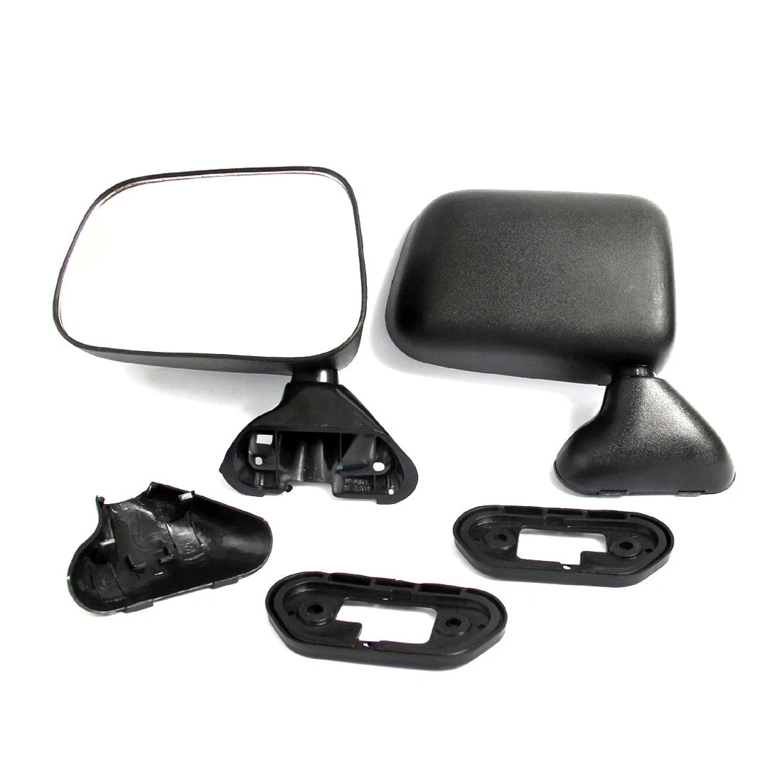 Pair of Black Door Mirrors for Toyota Hilux (1988–1998)