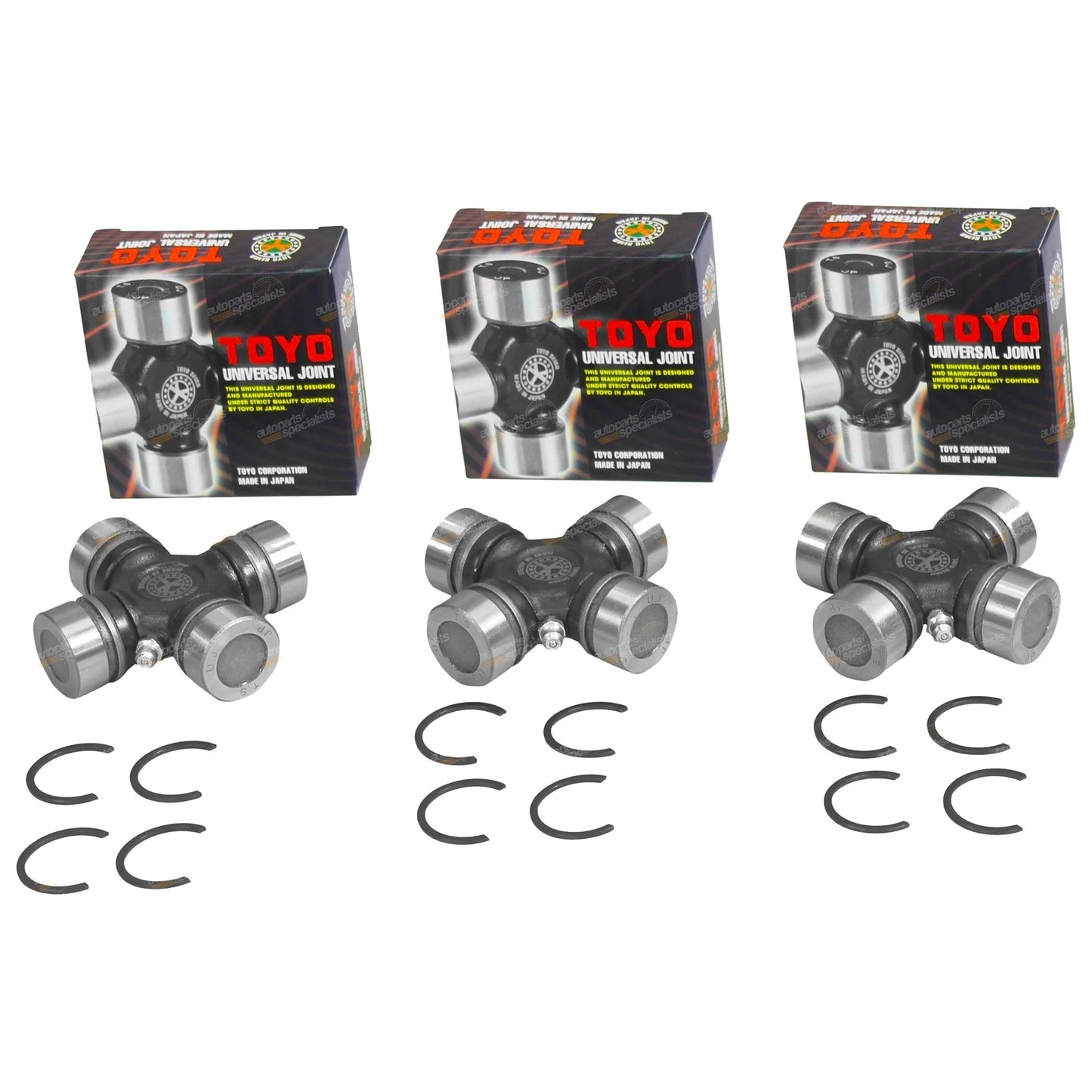 Set of 3 Drive-Shaft Universal Joints for Toyota