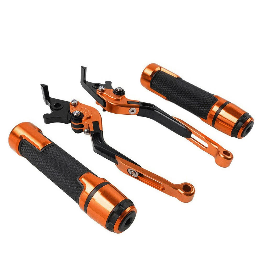 Orange Extendable Brake Clutch Levers Grip Set for Suzuki GSXR600/750 (2006-2023)