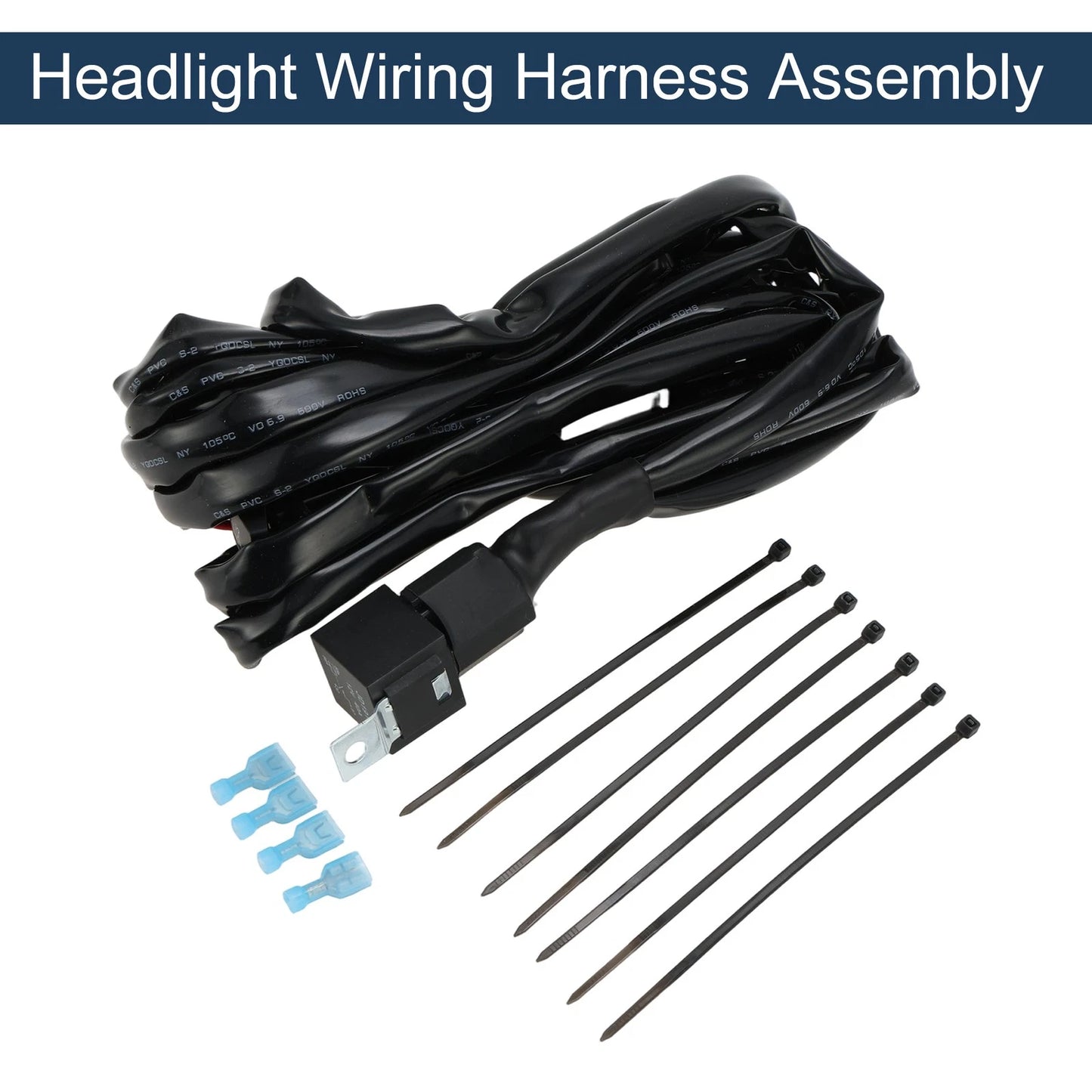 Headlight Cable Repair Kit - 4 Terminal Plug Set