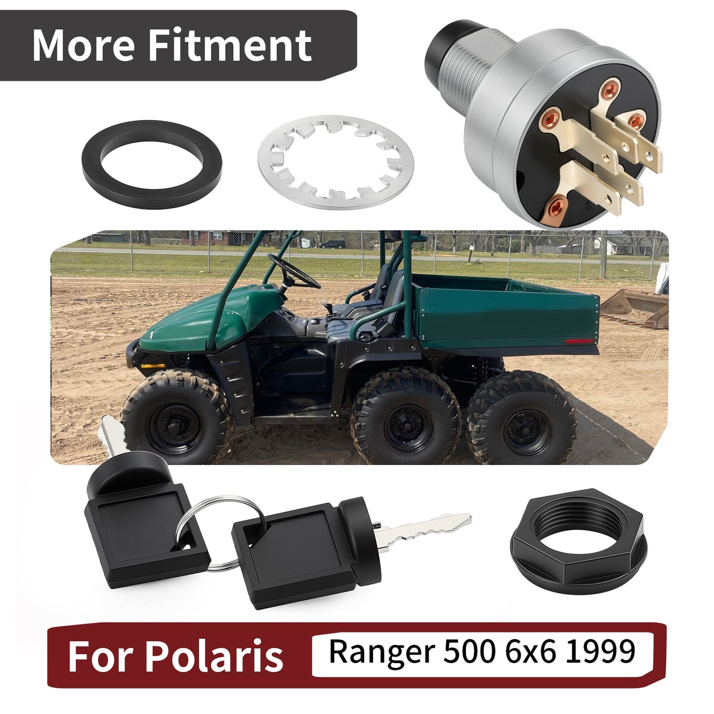 Ignition Switch Assembly for Polaris Ranger 500 6x6 (1999)