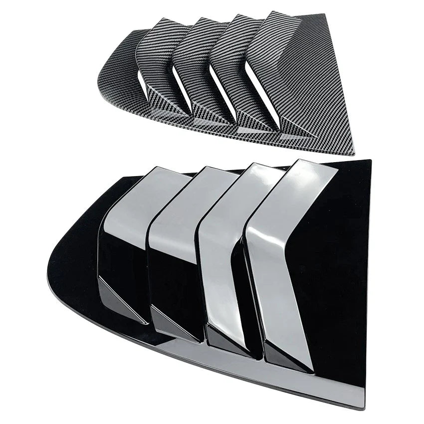 2x Window Louver Shutter Cover Carbon Look for E90 3 Series Sedan (2005–2013)