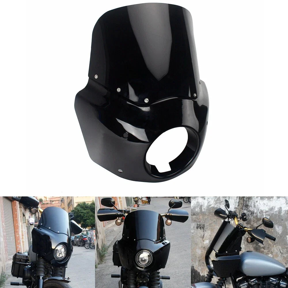 1x 11'' Black Windshield for Harley XL883N XL883 XL1200V XLH1200 XLH1100 (2007-2023)