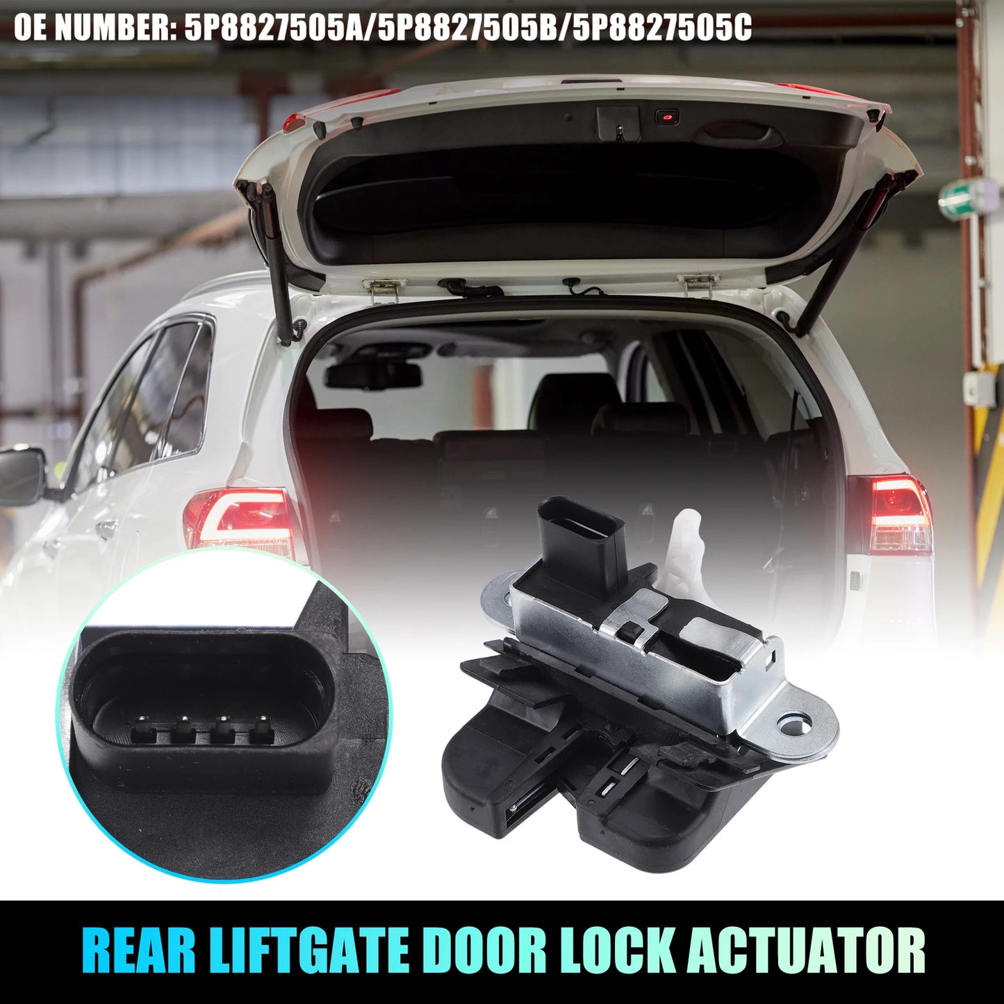 Rear Liftgate Door Lock Actuator Motor for VW Beetle (2012–2019) No. 5P8827505A