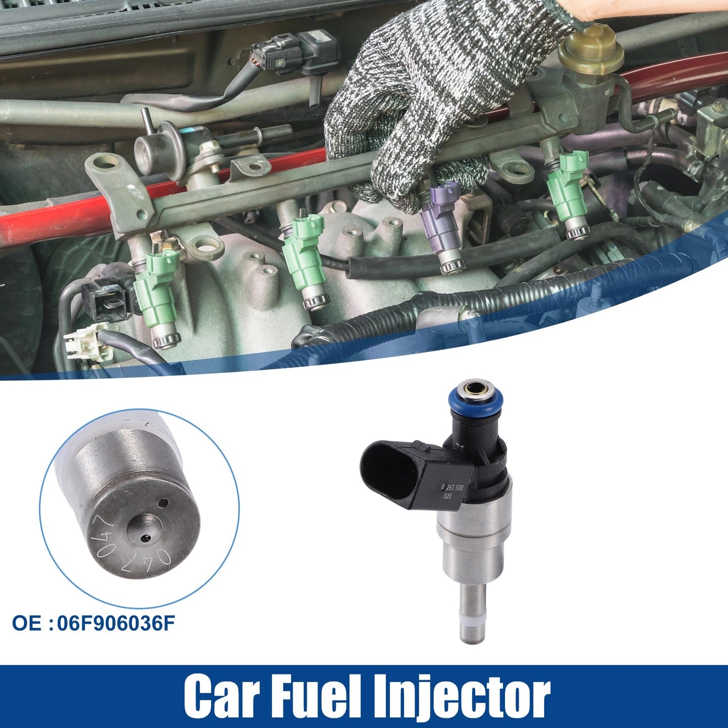 Fuel Injector Nozzle for VW Golf R 2.0L M/T (2012–2013) 06F906036F