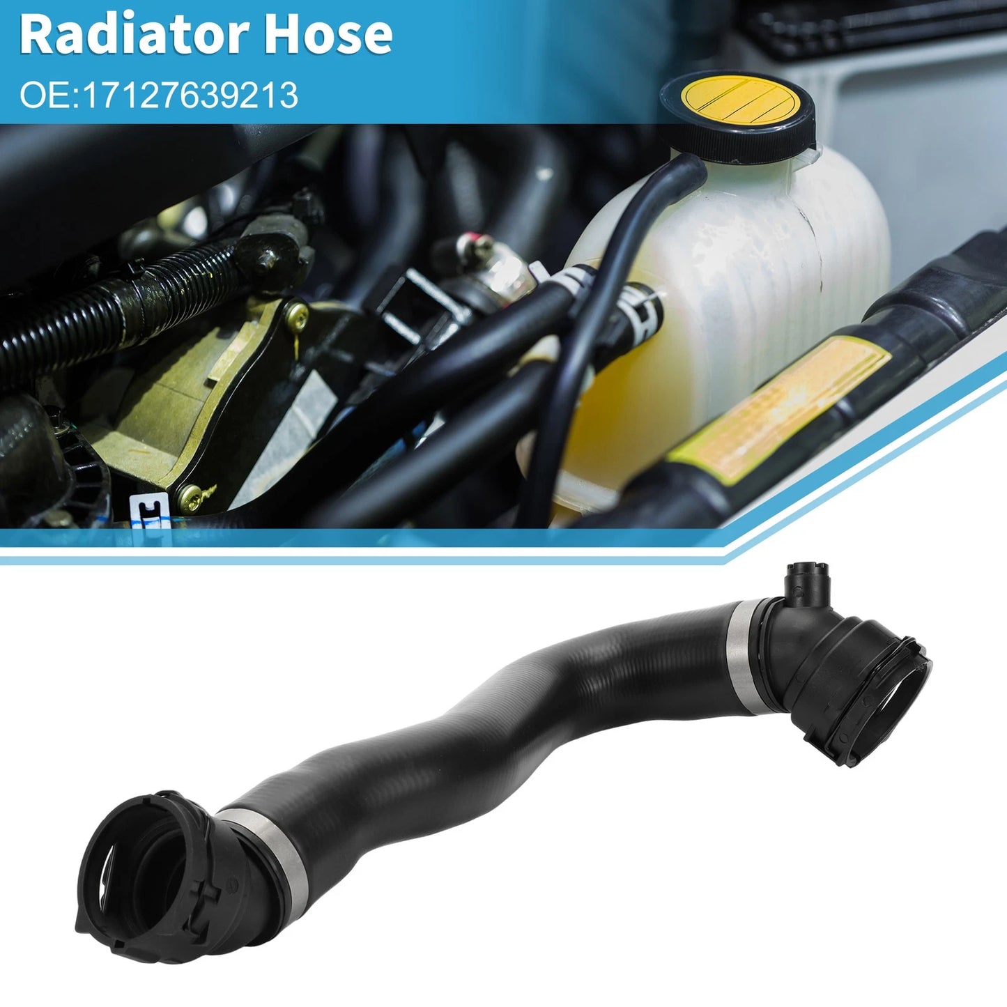Radiator Hose No. 17127639213 for BMW F26 X4 XDrive28i (2015–2018) Rubber
