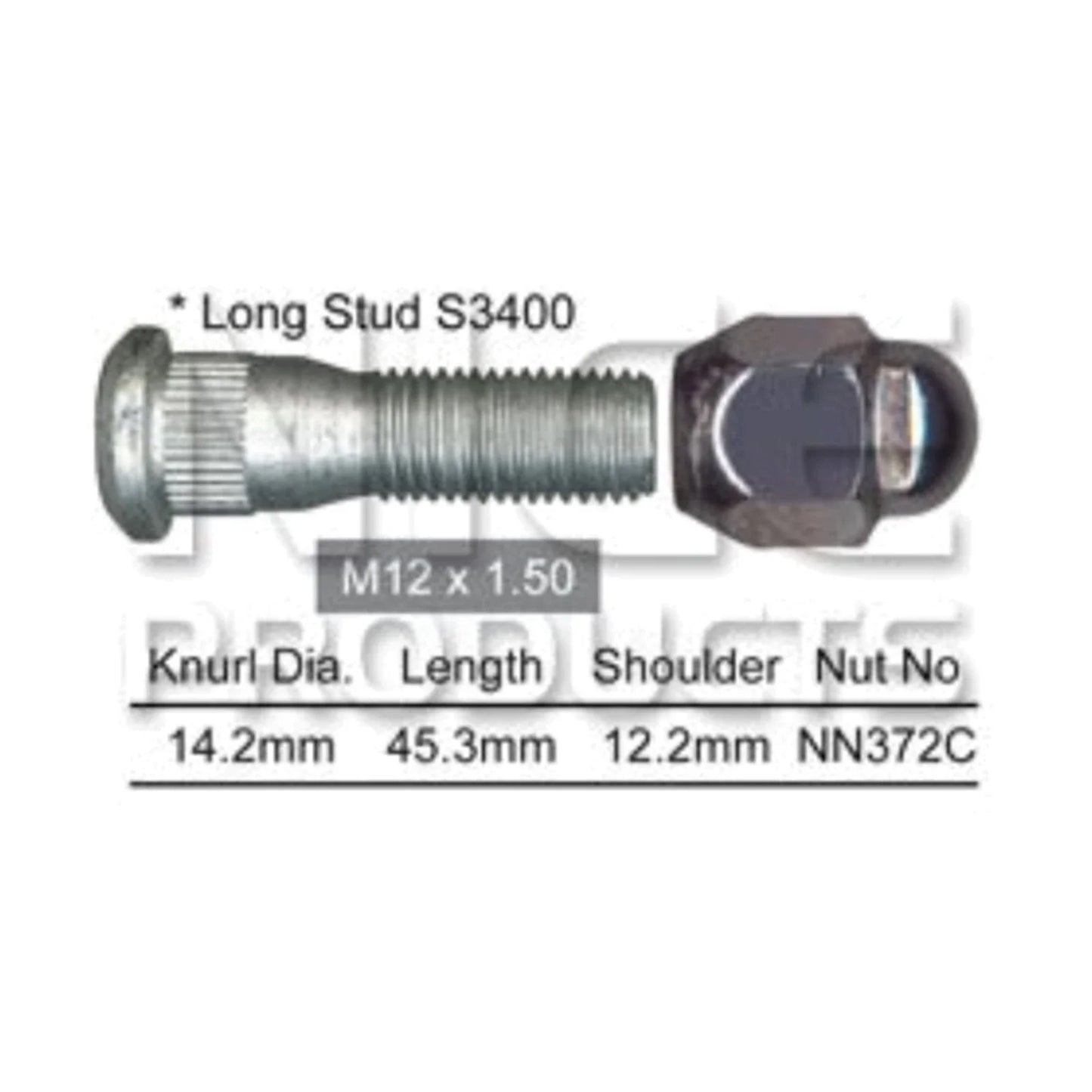 Wheel Studs & Nuts Set of 6 for Toyota Hilux (2005–2020)