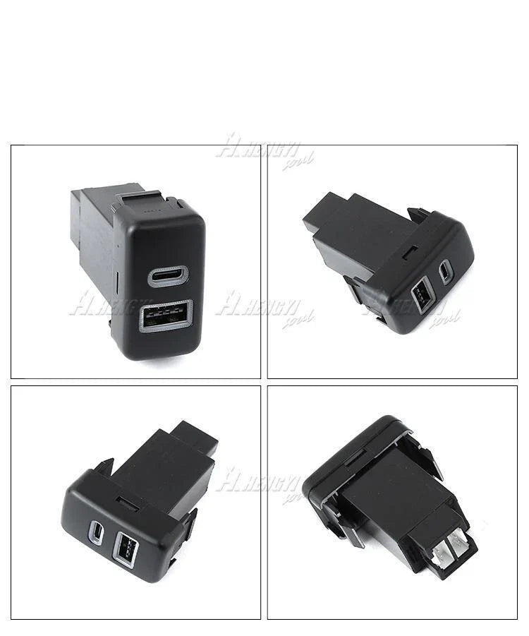 1x Switch Button USB-C PD/USB-A QC3.0 Socket for Toyota Tundra (2005–2007)