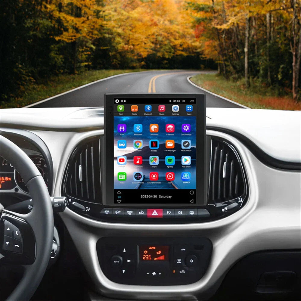 9.7'' Vertical Car Stereo Radio GPS WiFi OBD RDS for Fiat Doblo (2015-2019)