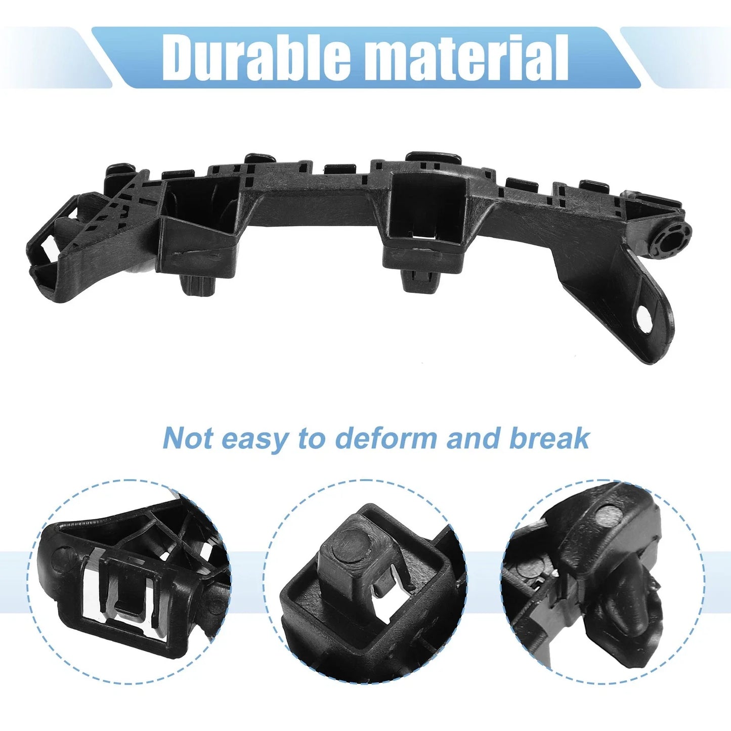 Front Bumper Bracket for Honda Fit (2015) - Plastic Black, 2 x Brackets