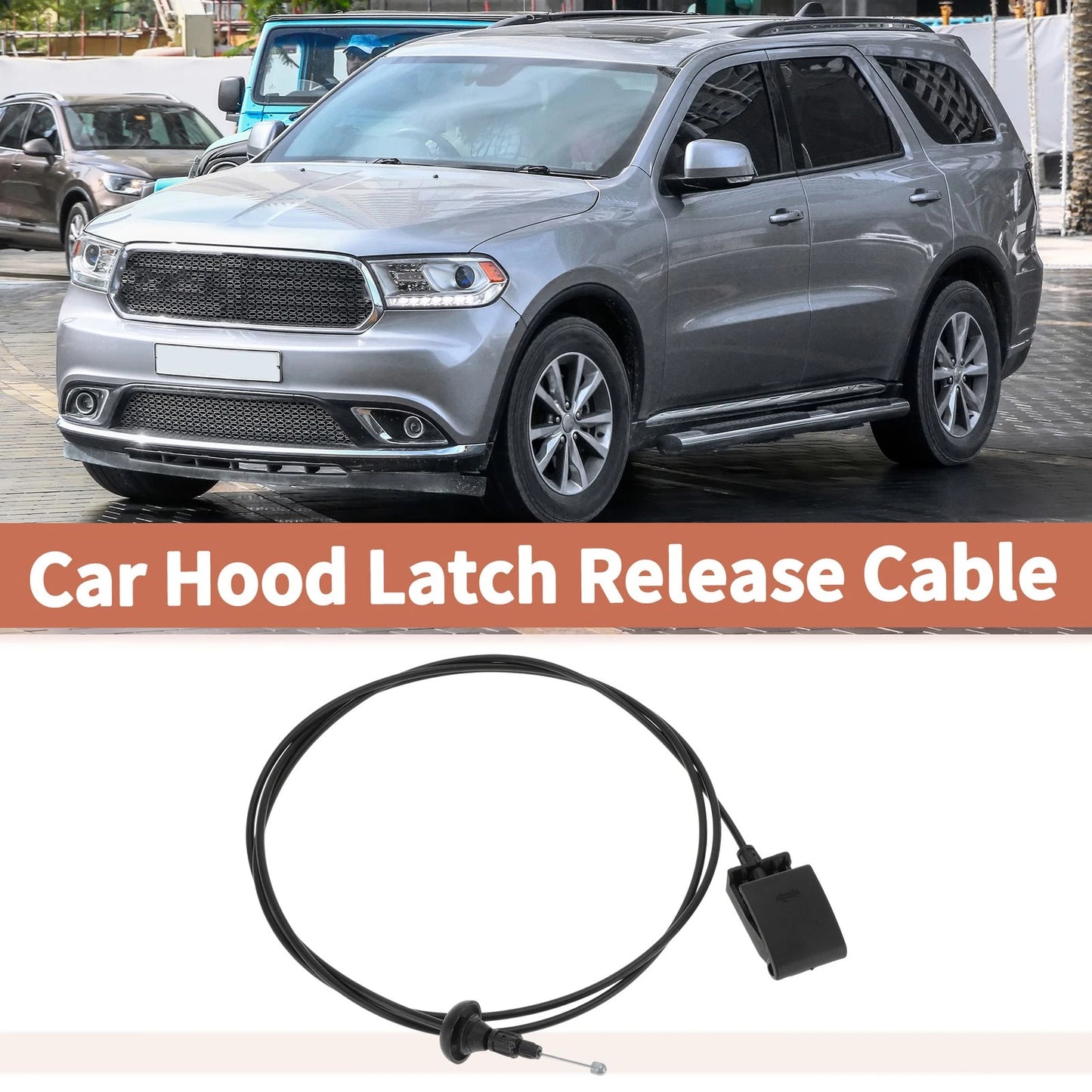 Hood Release Cable for Dodge Durango, Jeep Grand Cherokee (68032581AB)