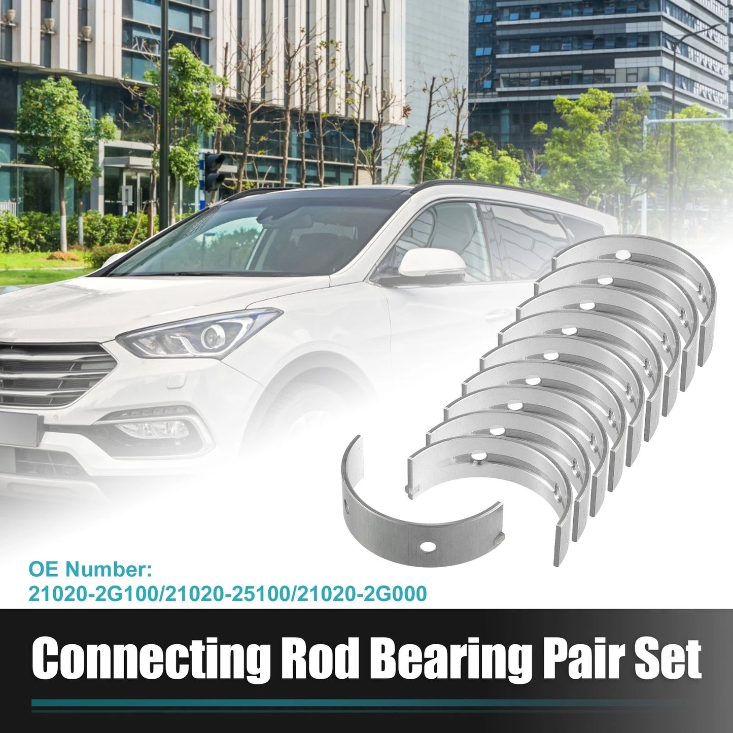 Crankshaft Main Bearing Set No. 210202G100 for Hyundai Kia 2.0L 2.4L (2008–2020)