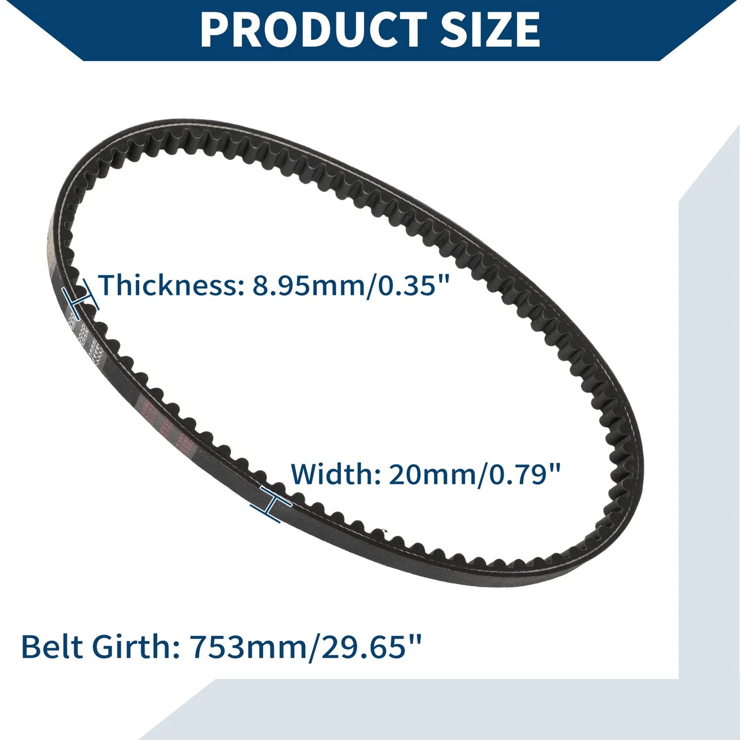 Drive Belt for GY6 125cc 150cc Short Case 152QMI Engine (2010–2023)
