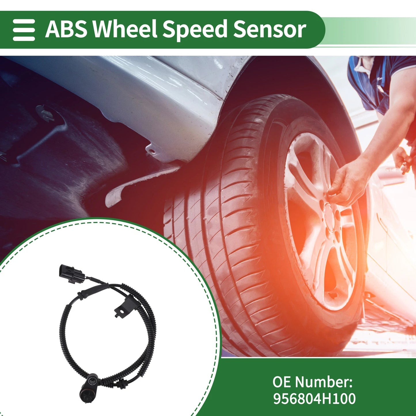 ABS Wheel Speed Sensor No. 956804H100 for Hyundai H-1 (2011)