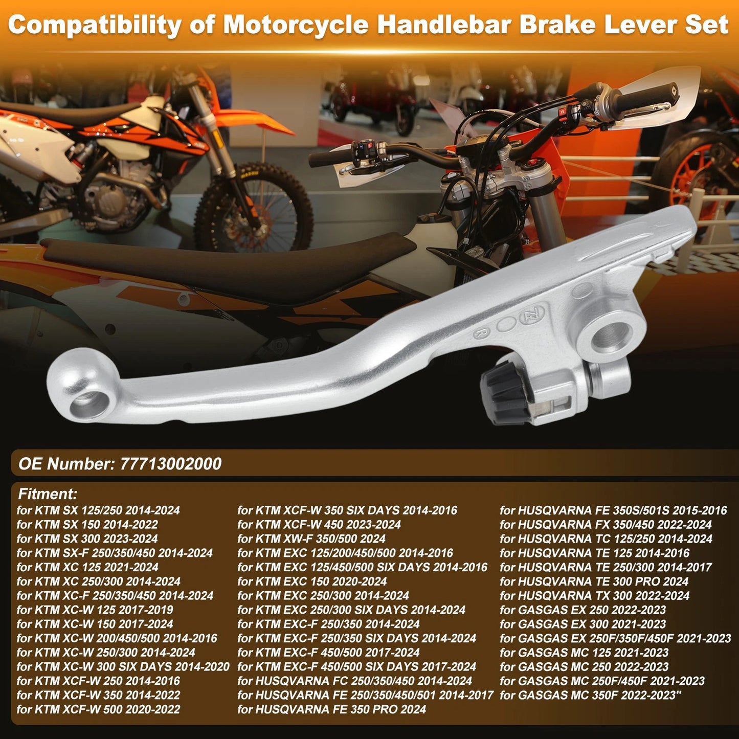 Brake Lever for KTM EXC SXF XCF XC SX FC FE TC (2014–2024) 77713002000