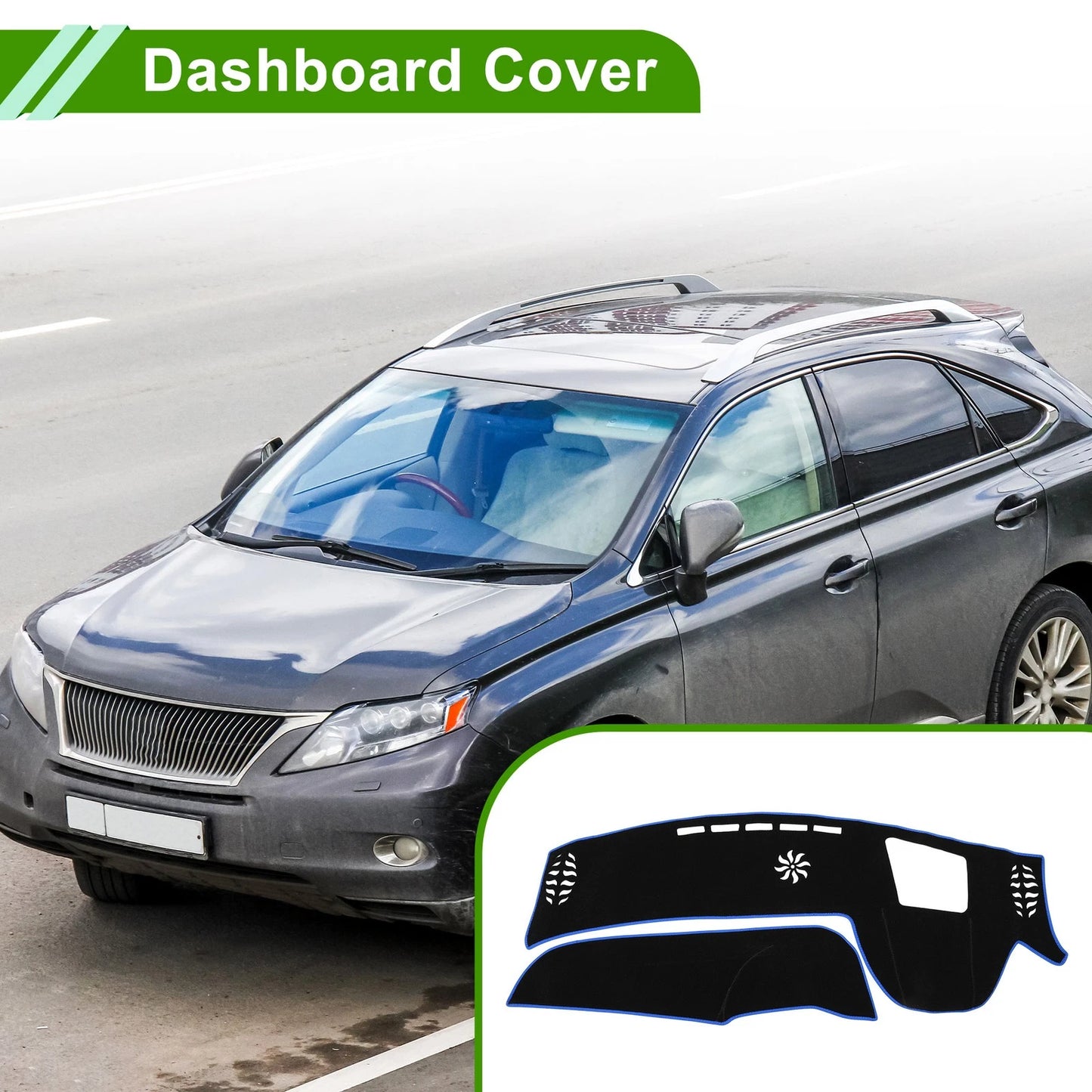 Dashboard Cover for Lexus RX ALA10/ALH10 (2022–2023) Black Blue 1Pc