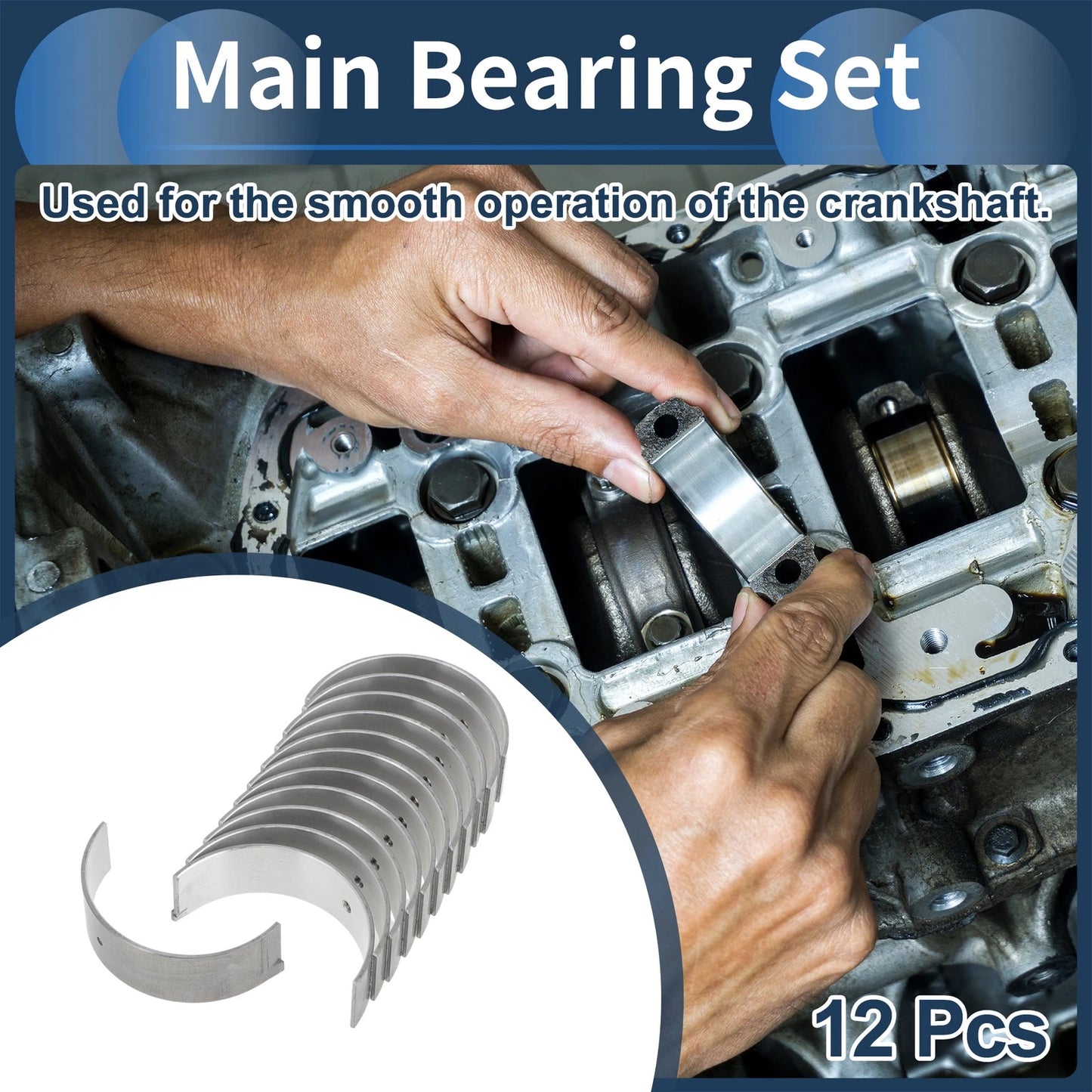 Main Bearing Set No.1304146010 for Toyota Supra (1991–1997)