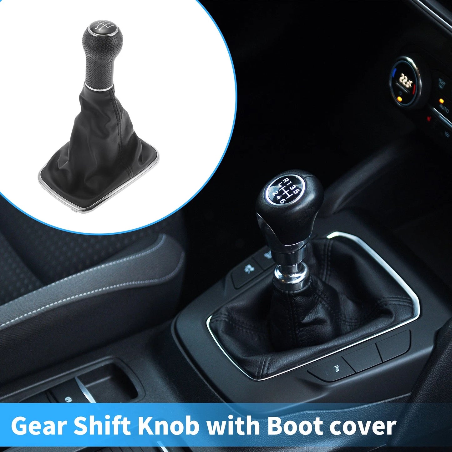 5 Speed Manual Gear Shifter Knob with Cover for VW Golf IV (1997–2005)