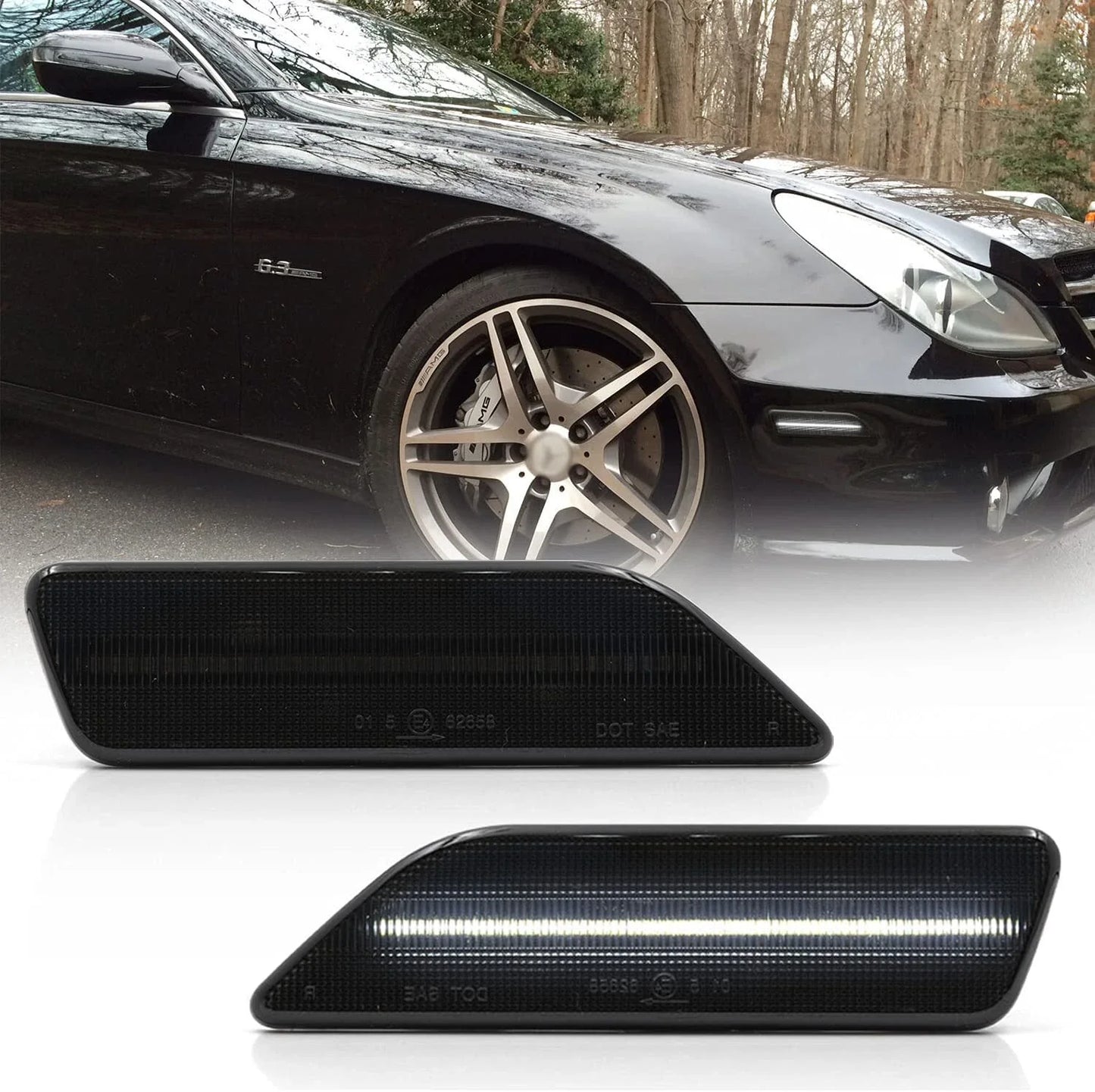 Smoked Led White Side Marker Light for Mercedes W219/C219 CLS (2006–2011)