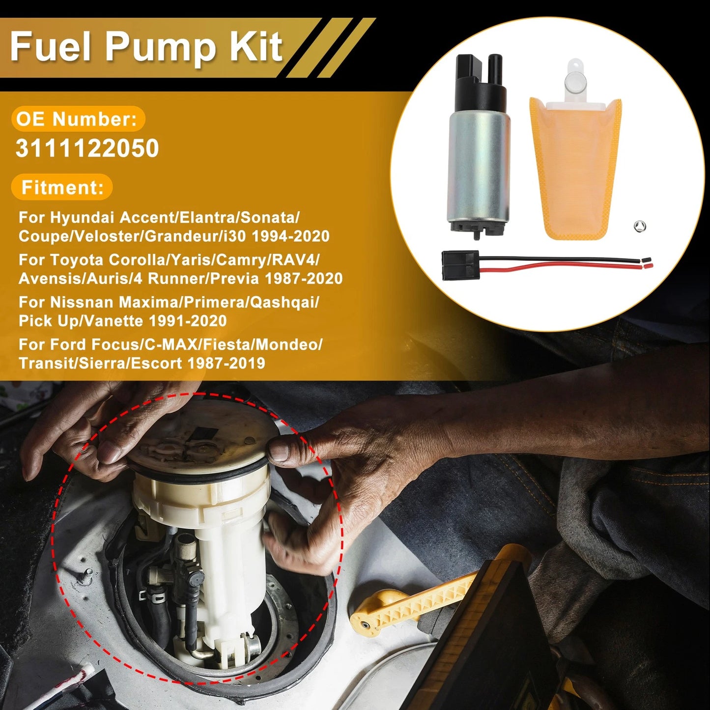 Fuel Pump Set for Hyundai Accent/Elantra (2000–2006) Replaces 3111122050