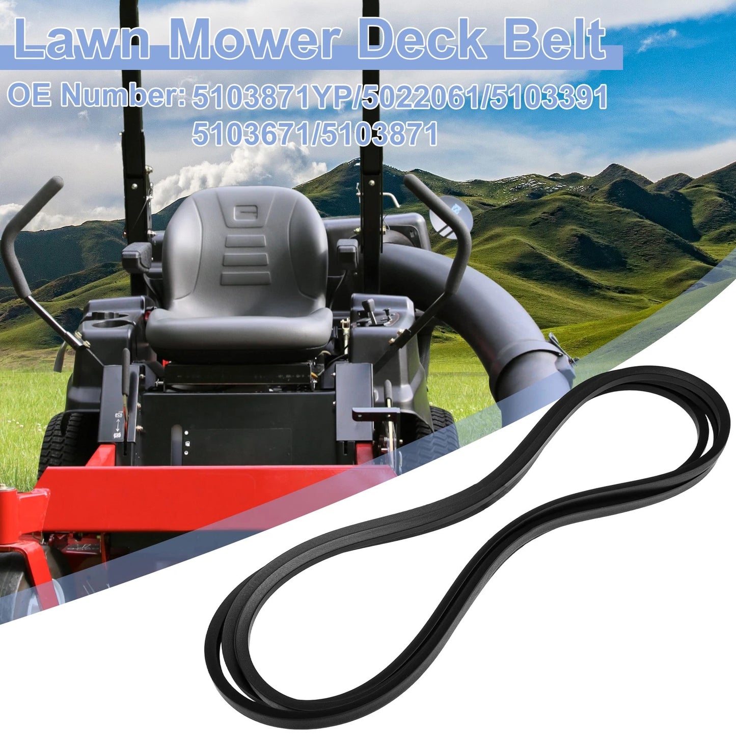 Lawn Mower Deck Belt for Toro Z Master Z400 (No.5103871YP/5022061)