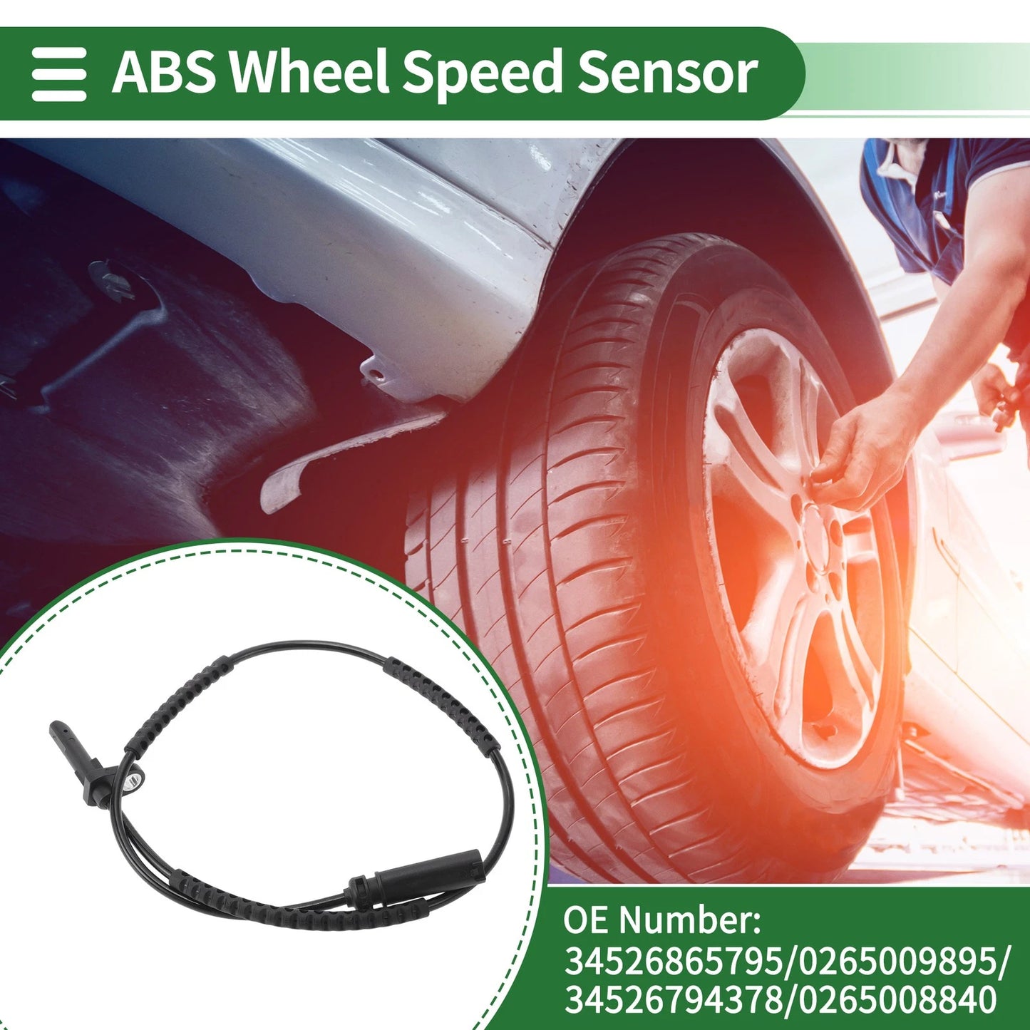 ABS Wheel Speed Sensor for BMW i3 (2014–2022) No. 34526865795, 0265009895