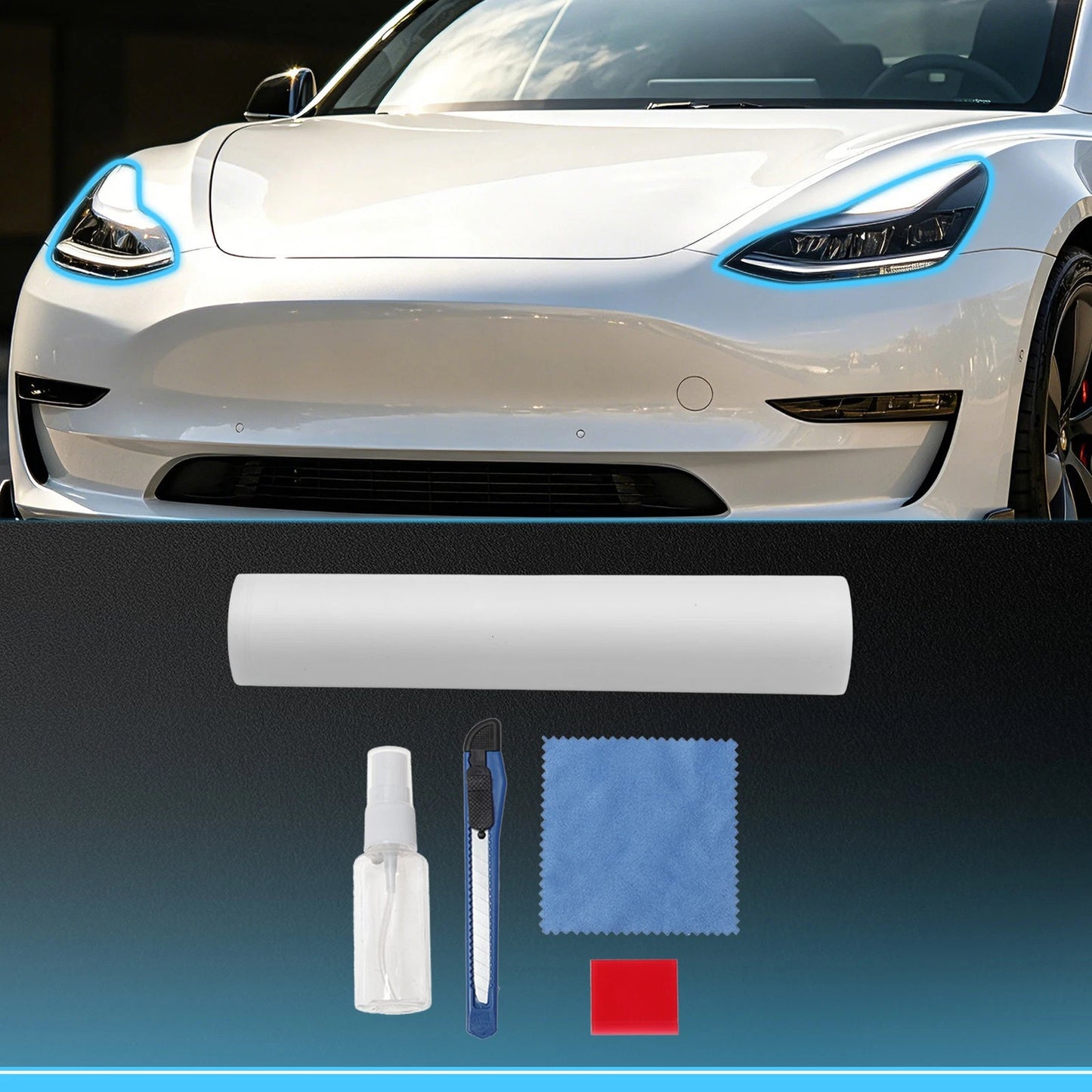 Headlight Tint Kit for Tesla Model 3 Highland (2024–2025) TPU Set of 1