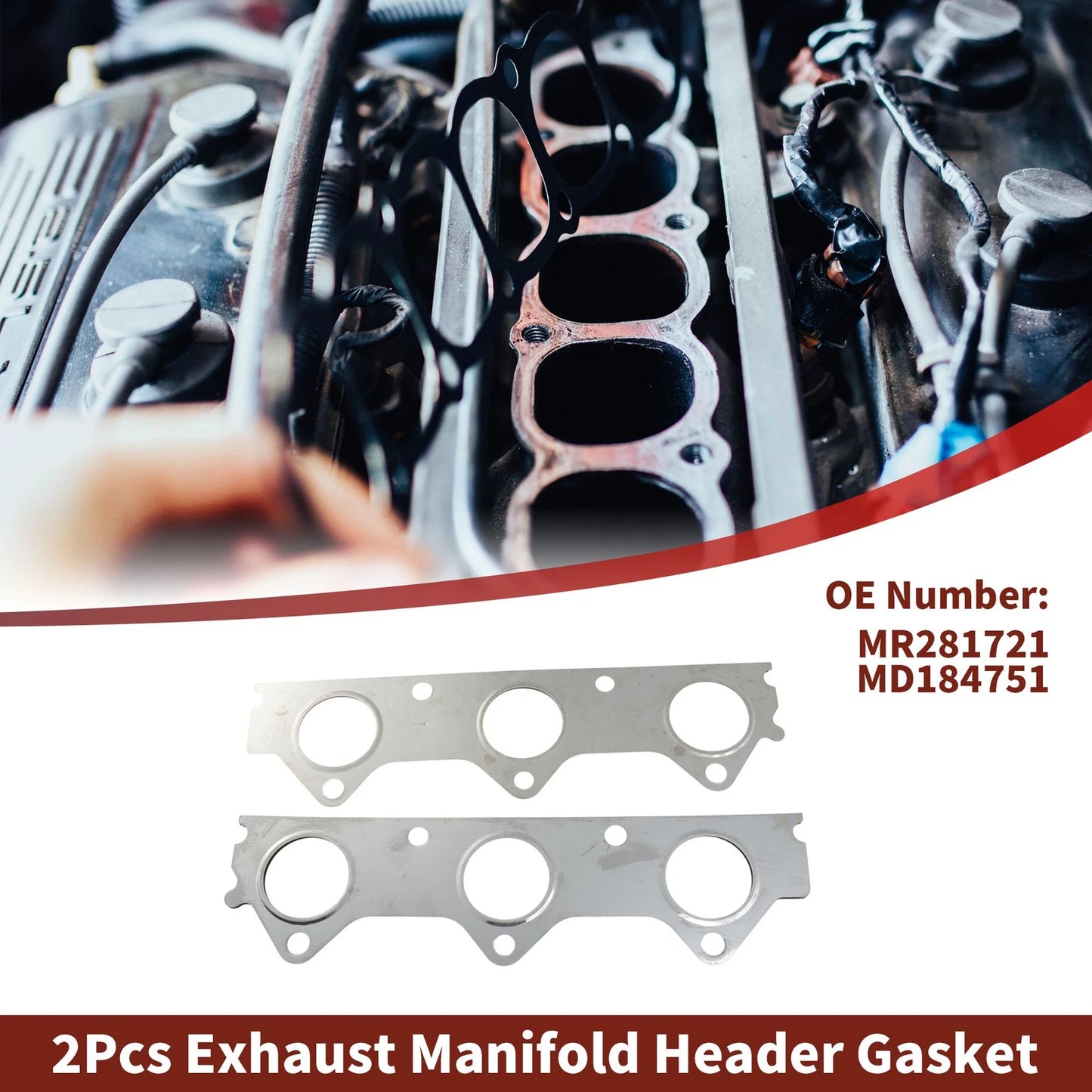 Exhaust Manifold Header Gasket for Mitsubishi Challenger (1998–2024) MR281721