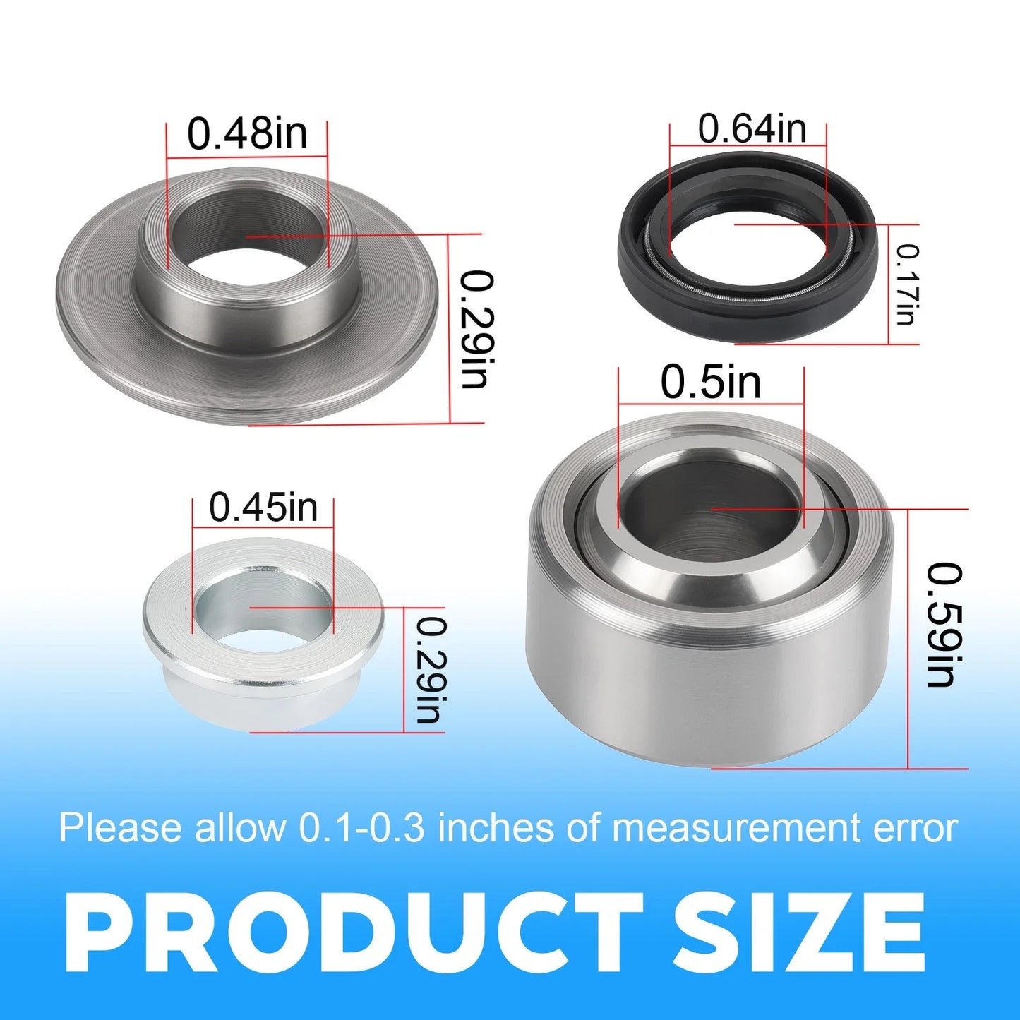 Rear Shock Bushing Bearing Rebuild Kit for Yamaha Warrior 350 (1987–2004)