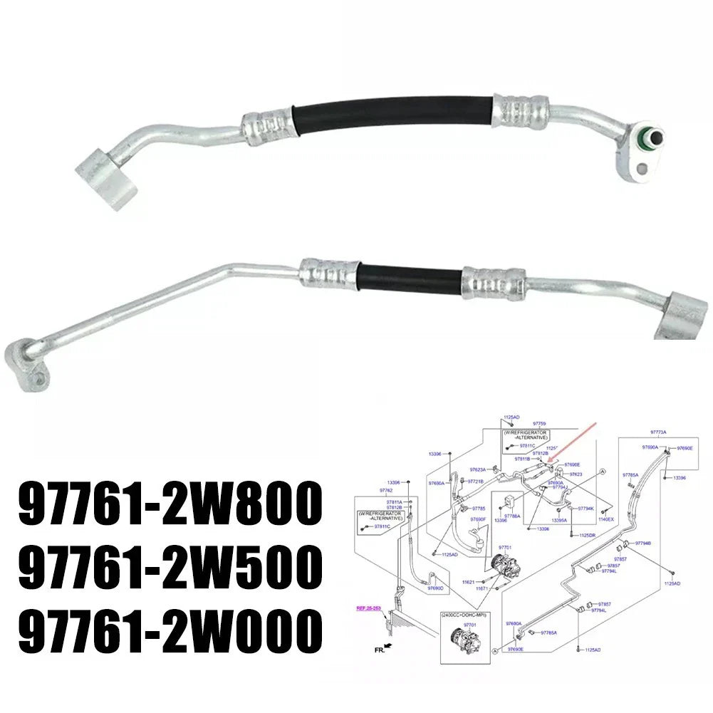 AC Pipe Tube Silver for Hyundai Santa Fe Sport (2013–2018)