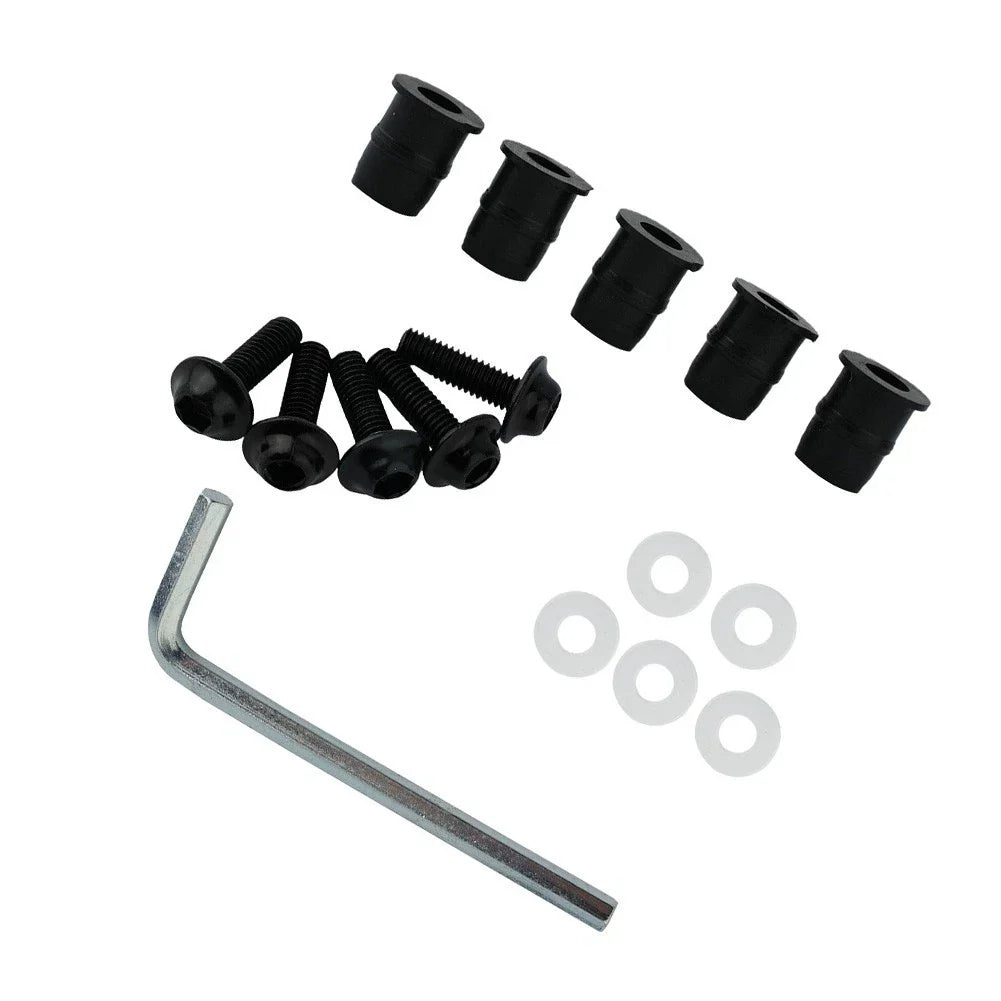 Screw Kit CNC Bolt Windshield Accessory Aluminum Black