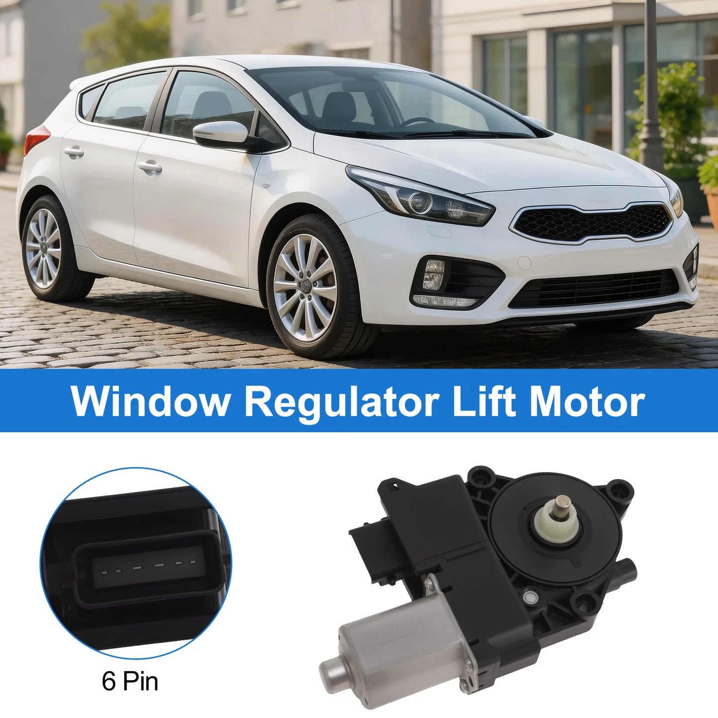 Right Rear Power Window Regulator Lift Motor 83460A2010 for Kia Ceed (2013–2019)