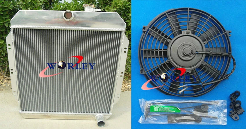 3 Row Aluminum Radiator with Fan for Chevy GM Pickup Truck (1960–1962)